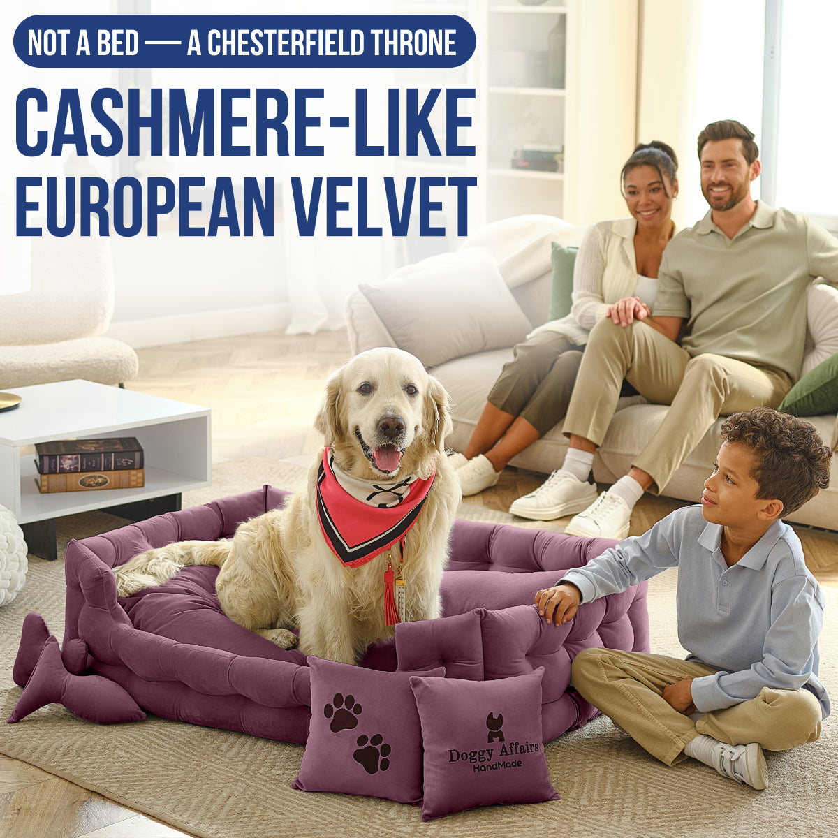 DOGGY AFFAIRS Handmade Dog Bed JUMBO