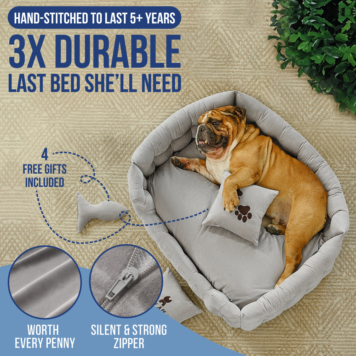 DOGGY AFFAIRS Handmade Dog Bed L