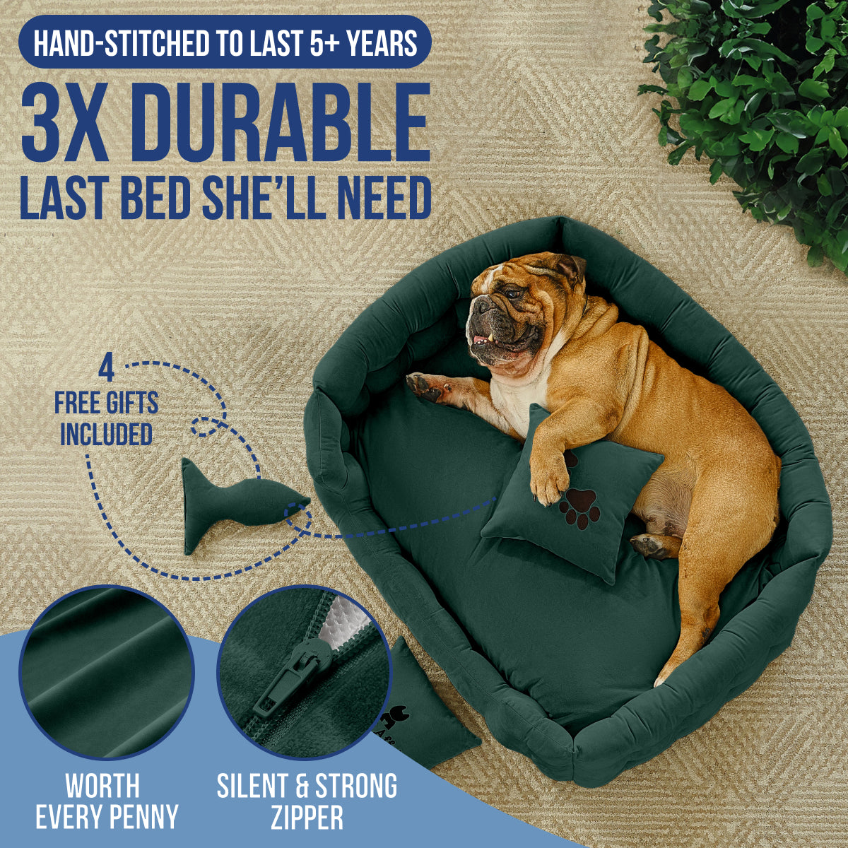 DOGGY AFFAIRS Handmade Dog Bed L