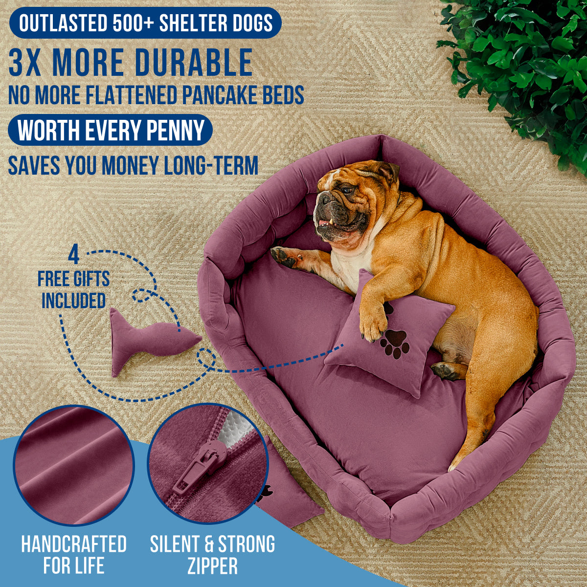 DOGGY AFFAIRS Handmade Dog Bed L