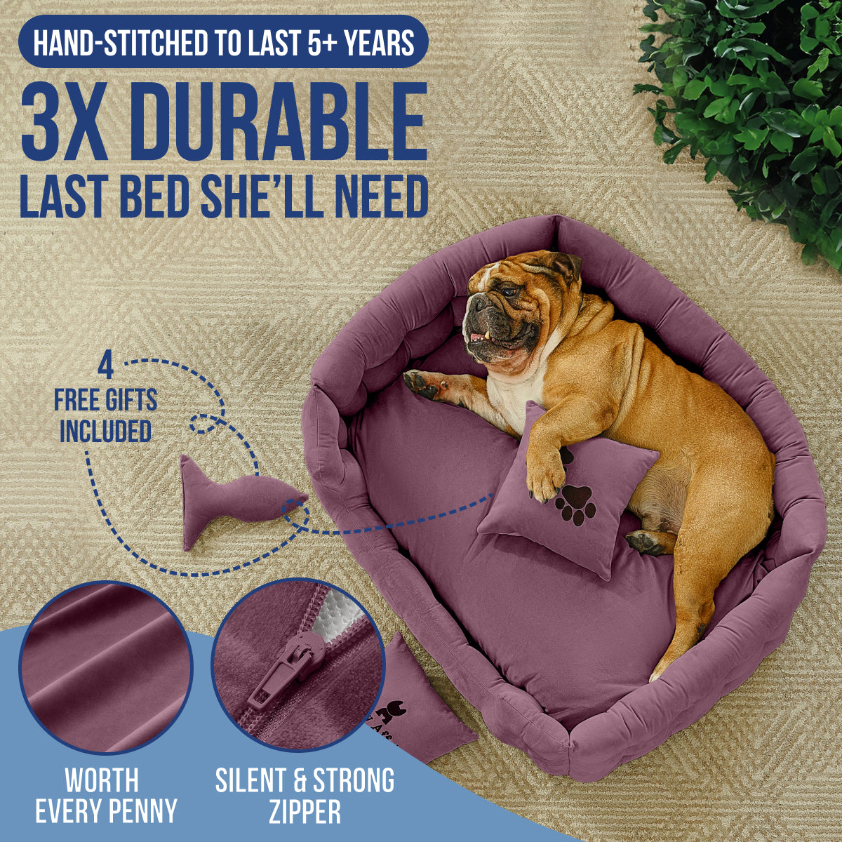 DOGGY AFFAIRS Handmade Dog Bed L