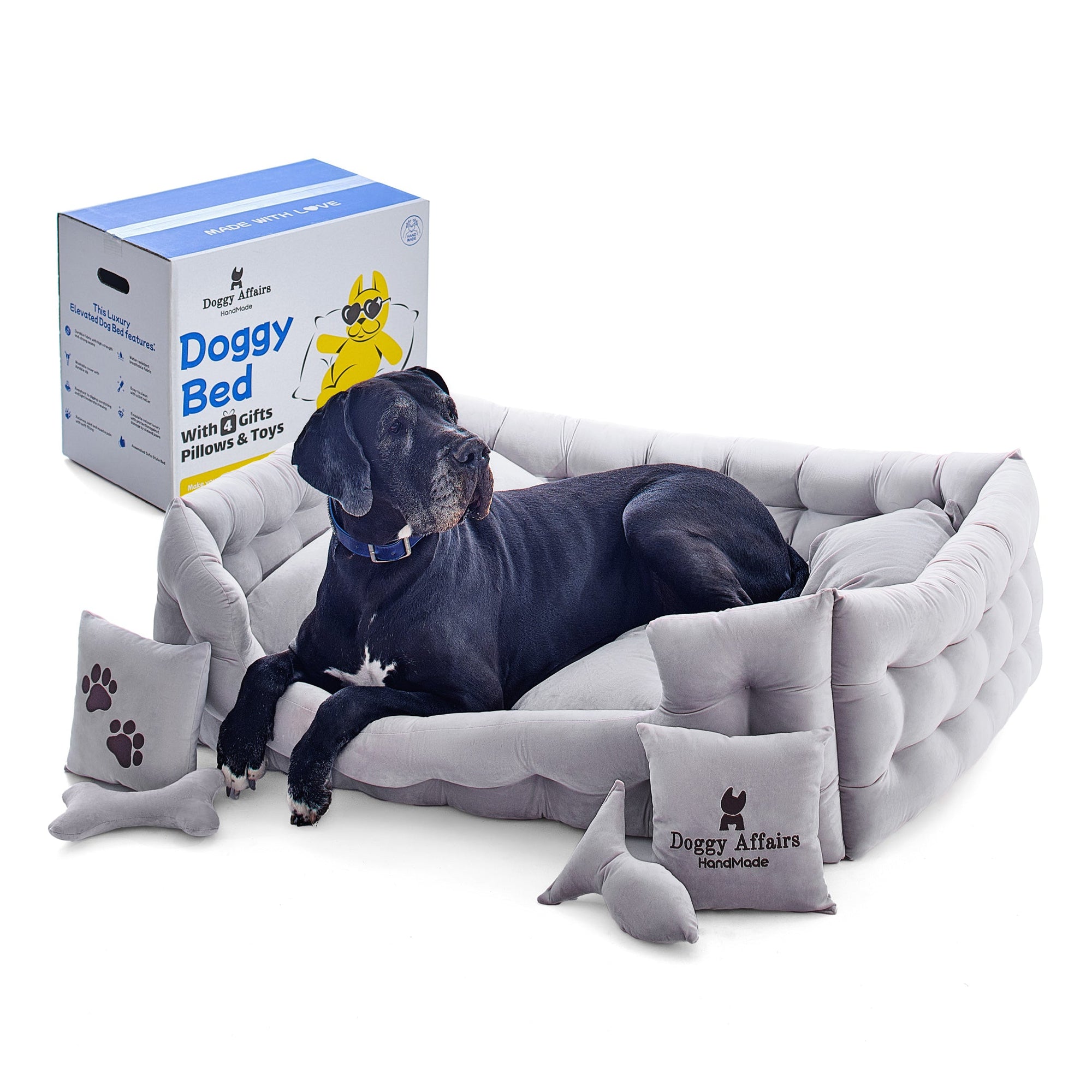 DOGGY AFFAIRS Handmade  Dog Bed JUMBO PLUS